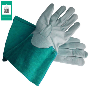 ถุงมือเชื่อมหนังขนาด16นิ้วถุงมือนิรภัยแบบกำหนดเองพร้อมคุณสมบัติกันไฟและป้องกันความร้อนสำหรับการทำงาน - Product Image 6