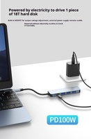 Hub multiport 5 ports Type C en alliage d'aluminium, 4K HDTV, alimentation 100W PD, USB 3.0, station d'accueil portable pour ordinateur portable PC, en stock