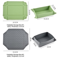 Boîte de rangement pliable à ventouse magnétique en silicone, plateau à fruits pour le camping en plein air, tapis de table, coussin isolant thermique