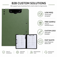 Porte-documents A4 pliable en PP avec logo personnalisé, porte-stylo, bloc-notes pour le bureau, les soins infirmiers, l'industrie, OEM ODM