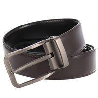 Ceinture en cuir de vache pour homme, boucle à ardillon, style décontracté rétro, jean, LY35-4021-1