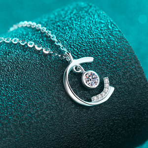 Collar Xindeyi de Plata de Ley S925 con Moissanita, un Colgante Delicado y Elegante para Mujer, un Collar de Lujo Ligero de Alta Gama - Product Image 3