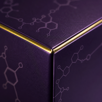 Boîte personnalisée de suppléments de peptides d'huîtres avec logo, emballage rigide violet en gros pour la santé OEM