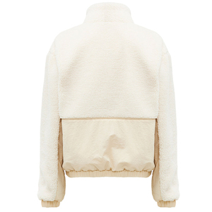 Abbigliamento invernale caldo e attivo da palestra <span class=keywords><strong>Oversize</strong></span> Sherpa giacca in pile a collo alto mezza Zip felpa felpa da <span class=keywords><strong>donna</strong></span> - Product Image 5