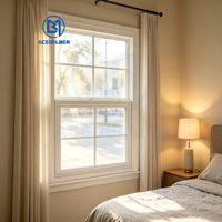 UPVC Tek Kanatlı Dikey Sürgülü Pencere, Fiberglas Sineklikli, Isı Yalıtımlı, Modern Banyo Tasarımı, PVC Tek Kanatlı Pencere