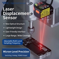 Sensor de Distancia Láser Industrial con Precisión de 5um, Salida Analógica NPN PNP para Automatización, Control de Calidad, Sensor de Desplazamiento de Precisión