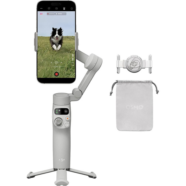 Original Osmo Mobile 7 Gimbal Stabilizer for iPhone and Android Built-in Tripod Ultra-Light Comfortable Grip 3-Axis Phone Gimbal