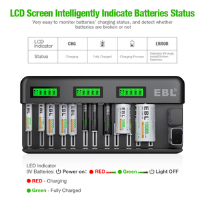 EBL Batteries Charger Aa <strong>Aaa</strong> Smart Rechargeable Battery Charger - Product Image 5