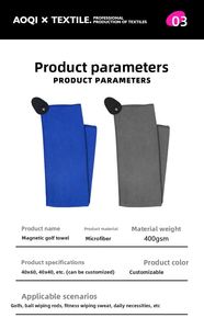 Promotion : Étui en cuir microfibre, Serviette de golf magnétique, Serviette de golf gaufrée à aimant puissant, Impression numérique, Broderie - Product Image 4