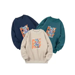 Wholesale Kids Clothes Print Turtleneck Boy's Hoodie Boy Clothing Set Long Sleeve Crewneck Sweatshirt Baby Hoodies & Sweatshirts