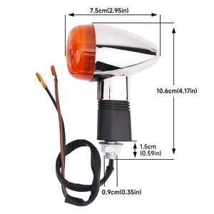 Luz de señal de giro para motocicleta Yamaha XV250 <span class=keywords><strong>Virago</strong></span>/XV125 1988-2007 Route 66 1988-1990 V-Star 08-18 <span class=keywords><strong>Suzuki</strong></span> GSX250 GSX400 - Product Image 6