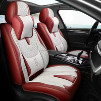Juego completo de fundas de asiento de coche deportivo de lujo, funda de asiento de coche de cuero de PVC/PU para vehículos Toyota