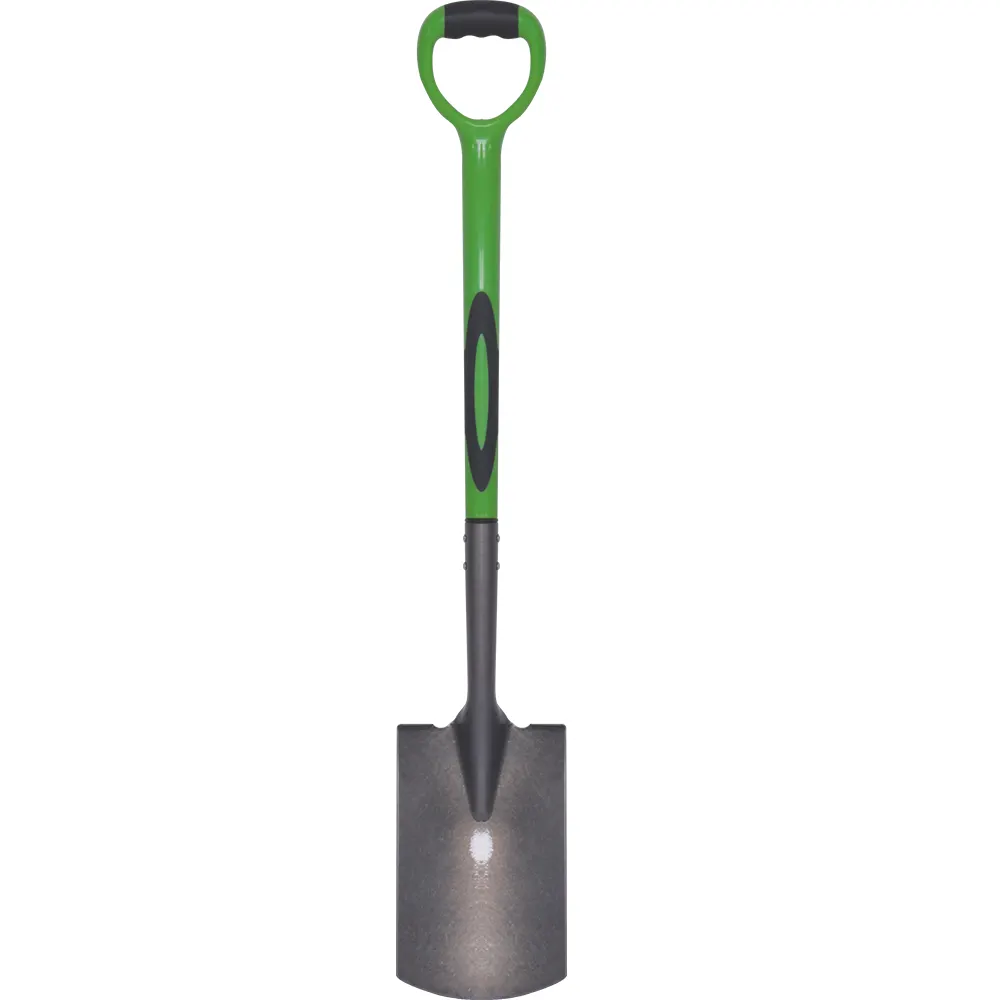 11911-11912 Border spade with ERGO steel tube pvc coated + TPR grip