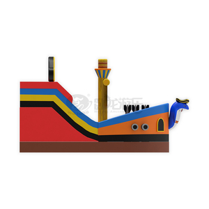 Toboggan gonflable en PVC sur le thème du bateau pirate avec décor de requin et de pieuvre, installation facile pour les parcs d'attractions et la <span class=keywords><strong>location</strong></span> pour fêtes d'enfants - Product Image 6