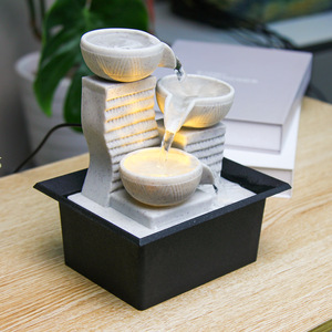 Fuente de agua decorativa rectangular de plástico para interiores, estilo Feng Shui, ideal como regalo para el hogar, la oficina, el estudio o la entrada. - Product Image 3