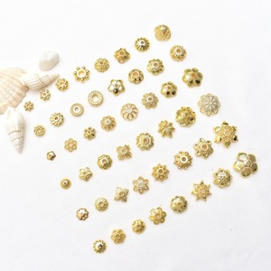 Accessoires de bracelet en forme de pétale de fleur plaqués or 18 carats/14 carats, perles de finition <span class=keywords><strong>pour</strong></span> bijoux - Product Image 3