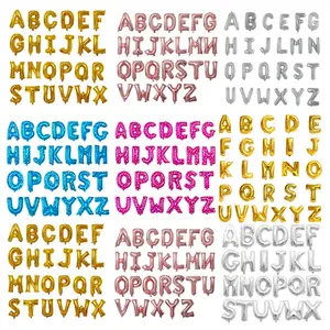 Großhandel Brief Aluminium folie Globos Jede benutzer definierte Phrase Folie Mylar 16 "Zoll Alphabet Buchstaben Ballon