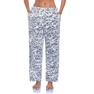 Pantalones de <span class=keywords><strong>pijama</strong></span> de lana <span class=keywords><strong>polar</strong></span> negro Pantalones de <span class=keywords><strong>pijama</strong></span> con bolsillos Pantalones de salón cómodos y acogedores <span class=keywords><strong>para</strong></span> Otoño Invierno - Product Image 3