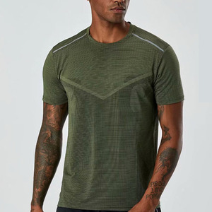 थोक कस्टम लोगो रिक्त टी शर्ट संकुचित त्वरित सूखी Activewear जिम कसरत चलाने टी शर्ट पुरुषों टी शर्ट - Product Image 3