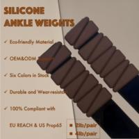 Ensemble de poids en silicone pour chevilles et poignets, antidérapants, portables, poids de main segmentés, haltères flexibles, pour barre, yoga, pilates, logo personnalisé, OEM
