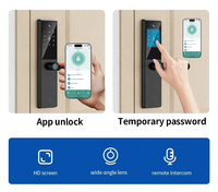 Cerradura Inteligente Visual con Intercomunicador Auvinx OEM ODM, WiFi Tuya TTLock, Llave de Huella Digital y Tarjeta, para Marcas de Marca Privada