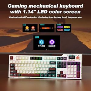 Clavier mécanique sans fil pleine taille OEM ODM AK35I V4 avec écran couleur 114 touches, bouton rotatif, tri-mode, joint, clavier de jeu à commutation à chaud - Product Image 4