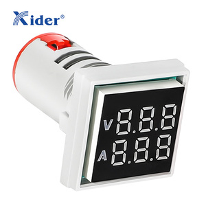 Amperímetro LED cuadrado de 22mm con luces indicadoras digitales duales - Product Image 3