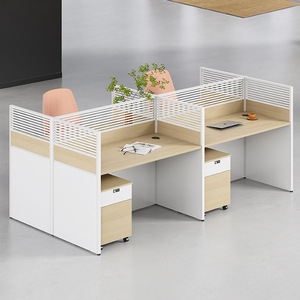 Conjunto de <span class=keywords><strong>Escritorio</strong></span> Simple Moderno de Roble <span class=keywords><strong>para</strong></span> 246 <span class=keywords><strong>Personas</strong></span>, Estación de Trabajo con Panel Divisor de Pantalla, Altura Ajustable, Cajones, <span class=keywords><strong>para</strong></span> Uso <span class=keywords><strong>en</strong></span> Edificios de Oficinas - Product Image 1
