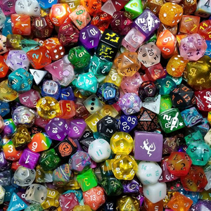 Nouveau jeu de société en plastique, couleur solide, transparent, scintillant, brille dans le noir, dés en résine acrylique et poly avec impression - Product Image 1