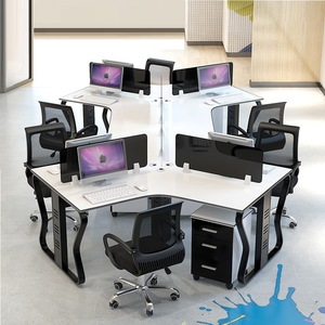 Đơn Giản Bàn Hiện Đại Cho 3/<span class=keywords><strong>5</strong></span> Hoặc 6 Người Bằng Gỗ Màn Hình Phân Vùng Và Ghế Kết Hợp Cho Máy Tính Thẻ Nhân Viên Nội Thất Văn Phòng - Product Image 3