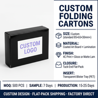 Carton pliable personnalisé noir à extrémité rabattable, emballage plat, pelliculage brillant, impression 4 couleurs, pour compléments pharmaceutiques, OEM ODM, directement de l'usine