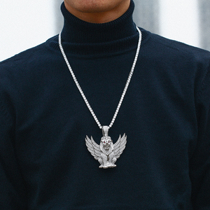 <span class=keywords><strong>Collana</strong></span> con Pendente a Disco Dorato con <span class=keywords><strong>Leone</strong></span> Re, Gioielli Hip Hop con Zirconi Cubici, Vendita all'Ingrosso - Product Image 5