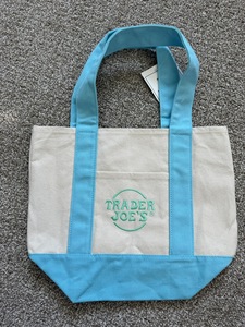Pembe bebek mavi takviyeli kolu için özel Logo Mini hediye tuval pamuklu alışveriş çantası nane moda stil mektup desen - Product Image 5
