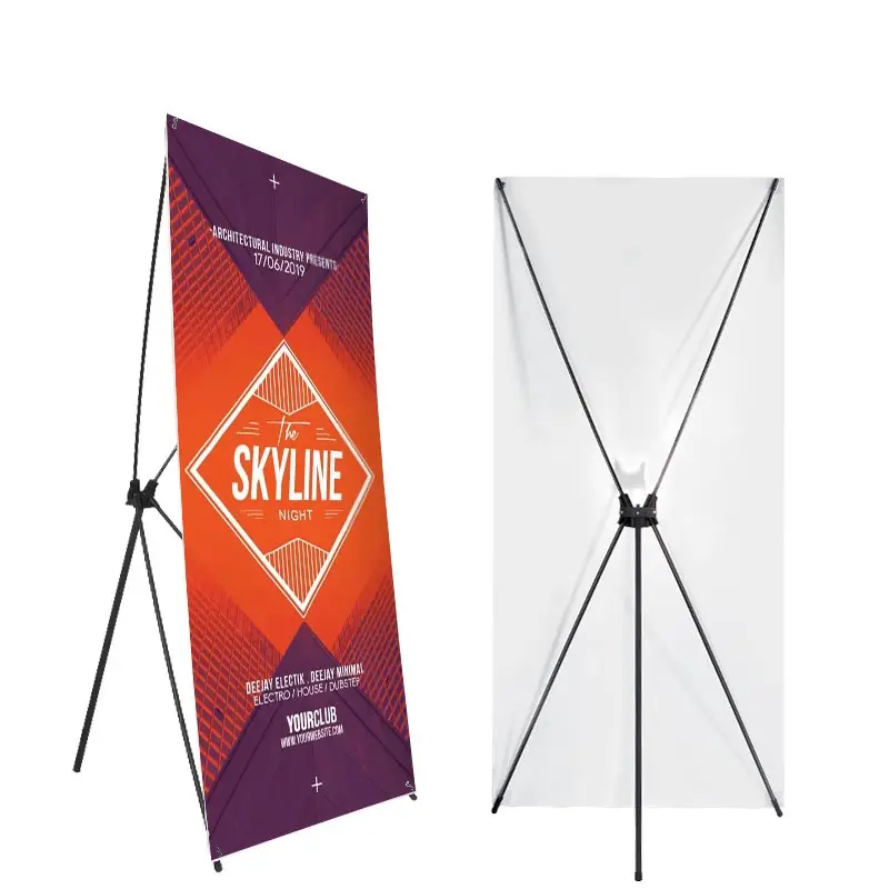 Produttori all'ingrosso X Banner espositore X Banner stand per esposizione e pubblicità