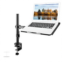 Support de bureau pour ordinateur portable Suptek, plateau pour écran d'ordinateur de 13 à 27 pouces, bras entièrement réglable, ordinateur portable 17 pouces, 90 degrés, poids 15,6 lb