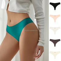 Vente en gros de sous-vêtements pour femmes, tongs sans couture confortables à taille basse avec anneau rond fin et sans trace pour femmes