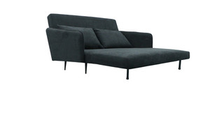 <b>Black</b> Fabric Modern Convertible Loveseat Sleeper <b>Sofa</b> <b>Bed</b> with Pillows for Living Room - Product Image 2