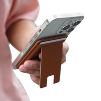Casing ponsel kulit PU magnetik, dompet kartu kulit PU dengan dudukan, tempat kartu kredit untuk IPhone 17 Pro Max