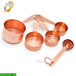 Rose Gold 9 Pcs Đầy Đủ Thép Không Gỉ Đo Cup Thìa Đặt Phong Cách Mới Cao Cấp Nhà Bếp Nướng Công Cụ Đo - Product Image 4