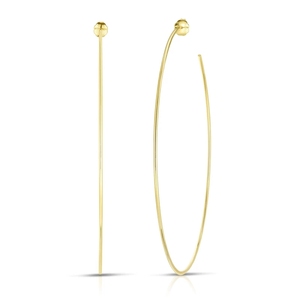 Große 18 Karat vergoldete größte Creolen Damen 925 Sterling Silber Trendy Ohrringe - Product Image 1