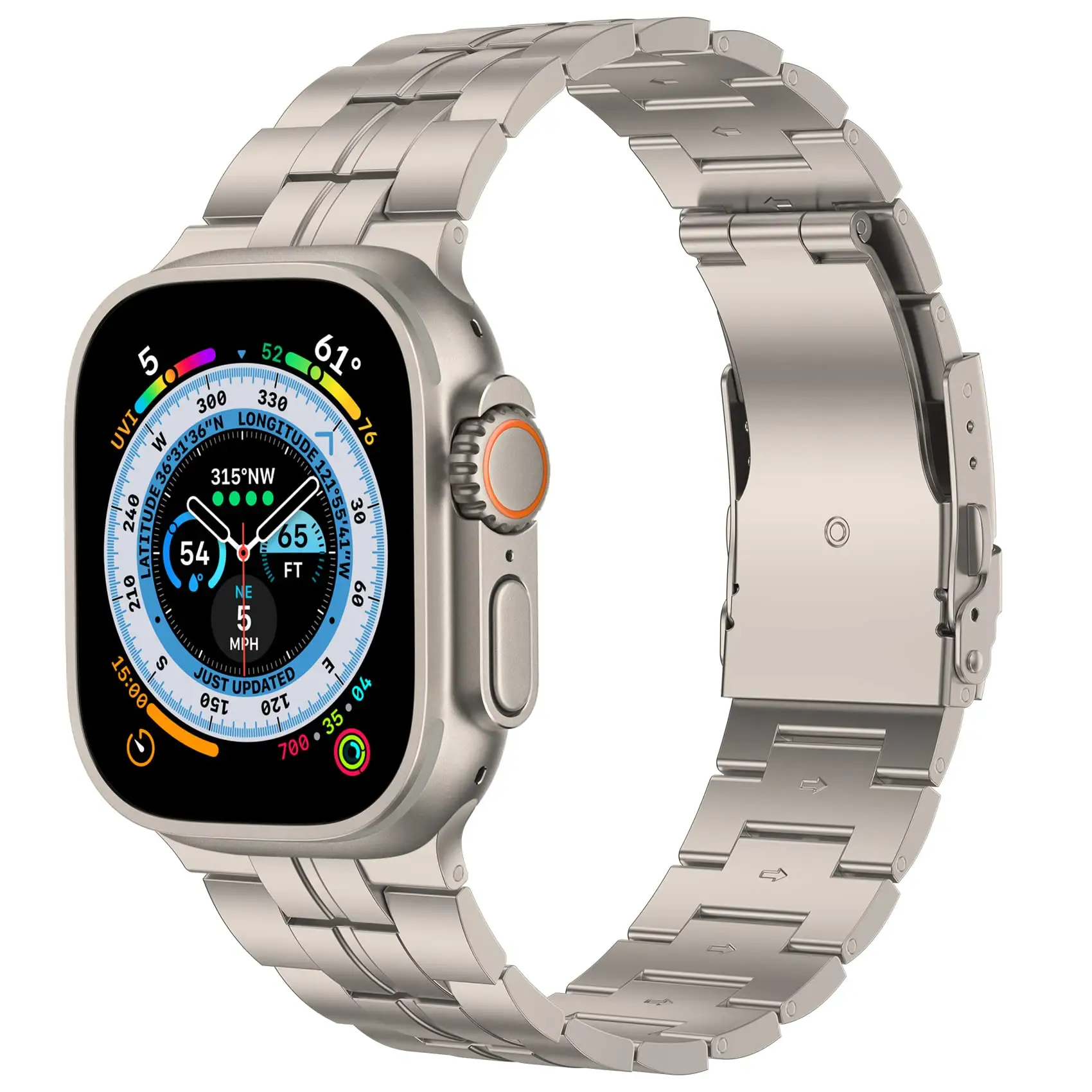 Apple Watch Band用チタンバンド49mm 45mm 44mm 42mm、Apple Watch Ultra Series 8用チタンスポーツバンド