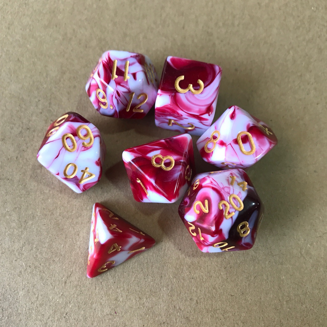White and transparent red