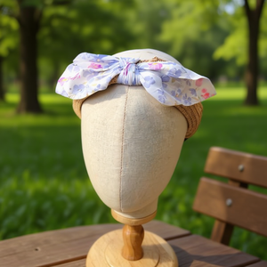 Serre-tête Nœud Papillon Femme Réglable Décontracté et Élégant avec Boucle en Herbe Synthétique - Product Image 3