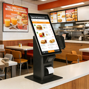 Hot Sell 21.5 Inch Indoor Desktop Ordering <strong>Kiosk</strong> Restaurant Hotel Supermarket Payment <strong>Kiosk</strong> - Product Image 1