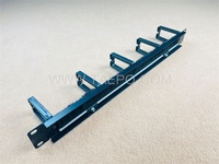Organisateur de gestion de câbles 1U 19 pouces serveur Rack 5 anneaux métal fil gestionnaire brosse bande pour serveur de données armoire échantillon gratuit