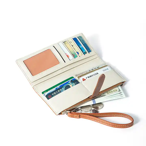 Nueva versión coreana tendencia de la moda larga <span class=keywords><strong>ins</strong></span> simple cuero multi-tarjetero teléfono monedero para mujer - Product Image 5