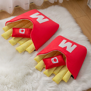 Cute cat <b>bed</b>/fries-shaped cat <b>bed</b>, suitable for all seasons, washable and removable, cat house, Teddy dog/small dog <b>bed</b>, pet - Product Image 1