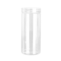 Bouteilles transparentes cylindriques en PET de qualité alimentaire fournies par le fabricant, col de 56 mm, capacité de 330 ml, bouchon à vis ; Convient aux produits à base de plantes