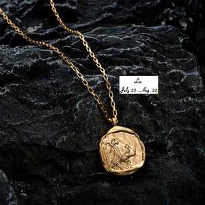 Oroscopo segno ciondolo moneta titanio acciaio inox uomini 12 <span class=keywords><strong>zodiaco</strong></span> oro 18k gioielli <span class=keywords><strong>astrologia</strong></span> collana pendente - Product Image 6
