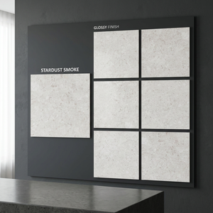 กระเบื้องพอร์ซเลนเคลือบเงา Vistaar สีขาวควันบุหรี่ ขนาด 800x800 มม. ลายหินอ่อน สำหรับปูพื้นภายในสไตล์ยุโรประดับพรีเมียม - Product Image 1